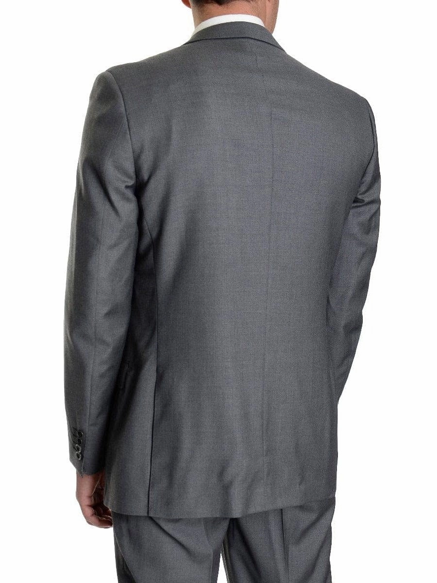 Modern Fit Solid Gray Wool Suit
