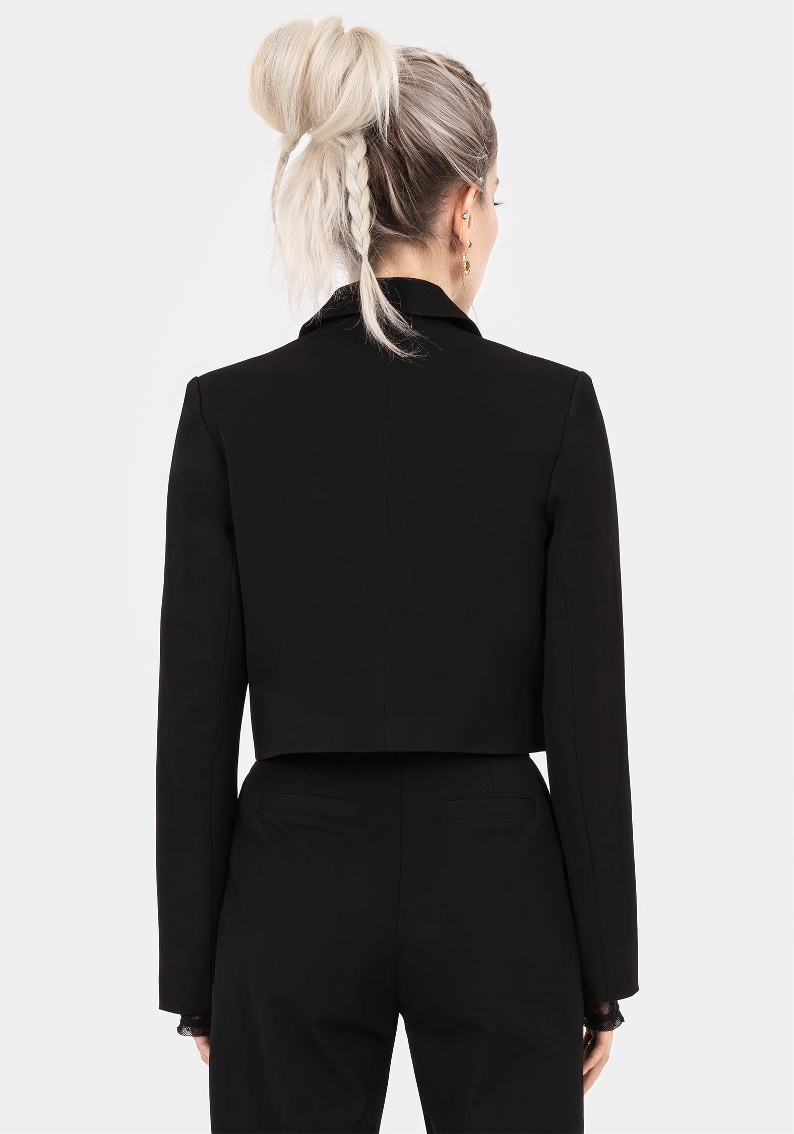 Mona Embroidered Crop Blazer