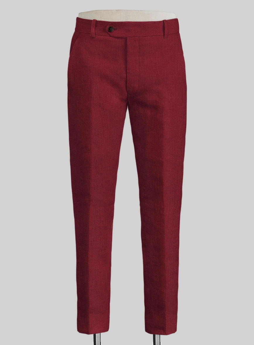 Moscow Maroon Linen Suit