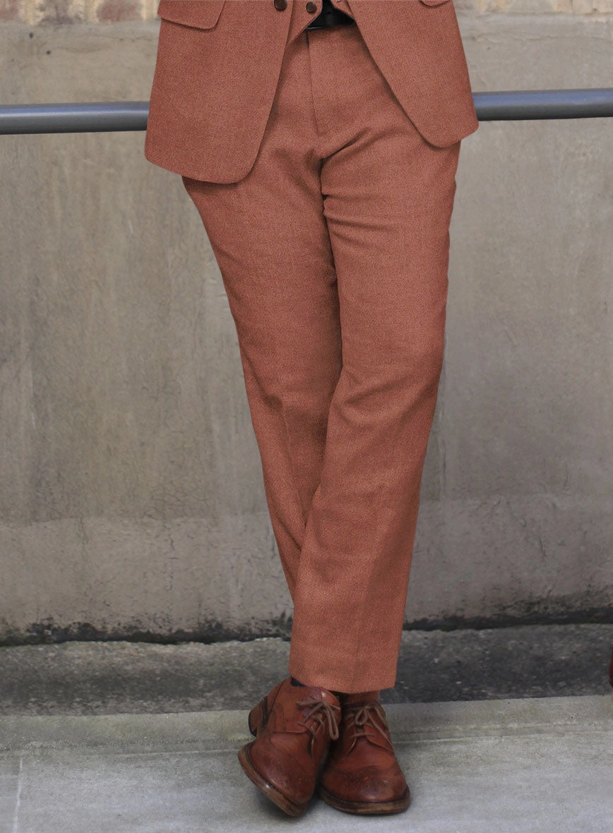 Naples Dark Salmon Pink Tweed Suit