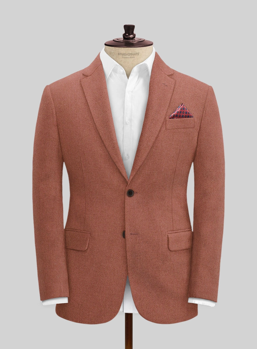 Naples Dark Salmon Pink Tweed Suit