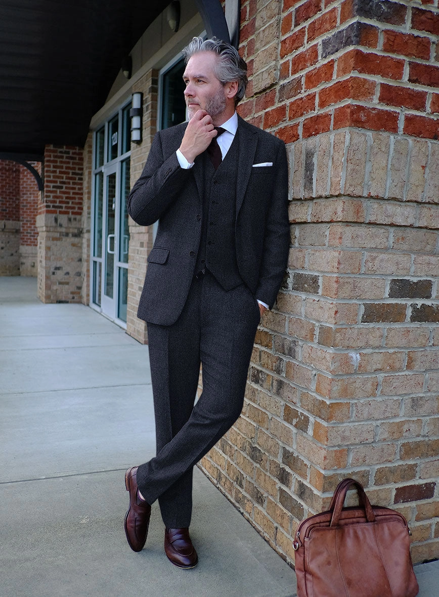 Naples Jet Blue Tweed Suit