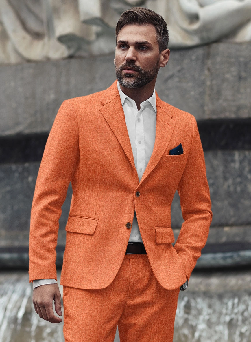 Naples Spring Orange Tweed Suit