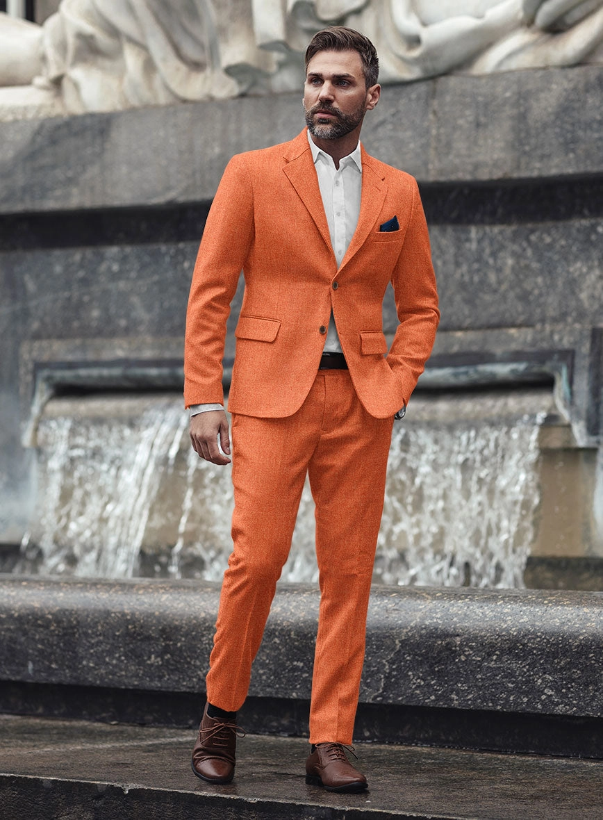 Naples Spring Orange Tweed Suit