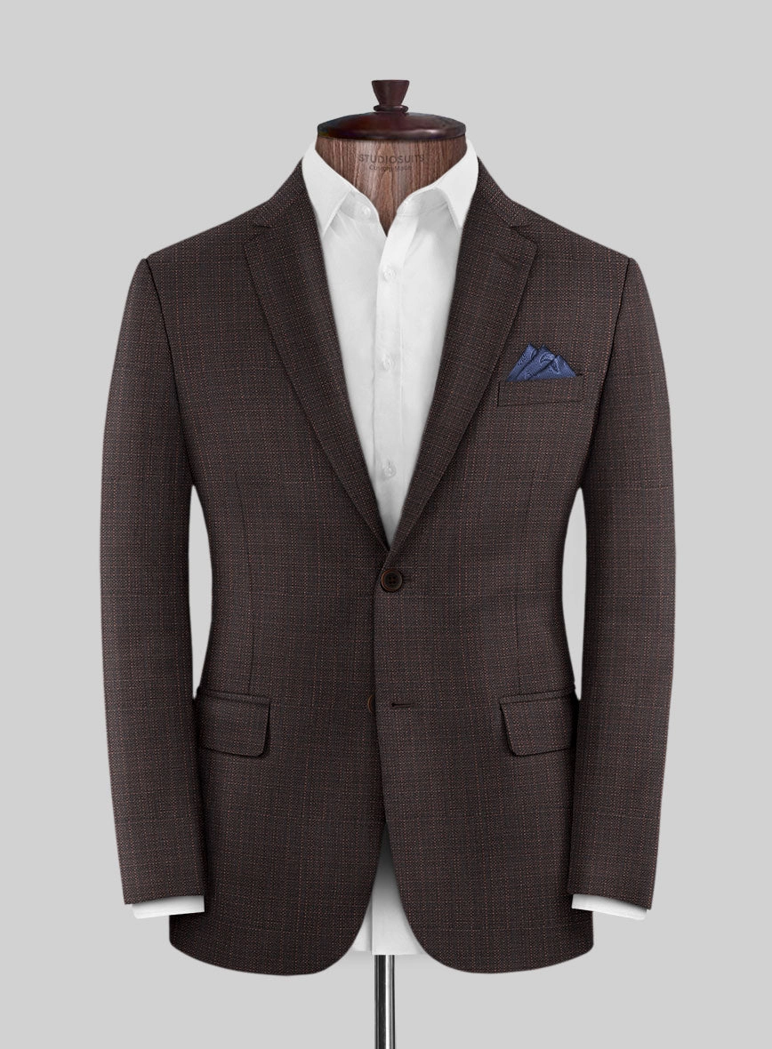 Napolean Bob Weave Rust Wool Suit