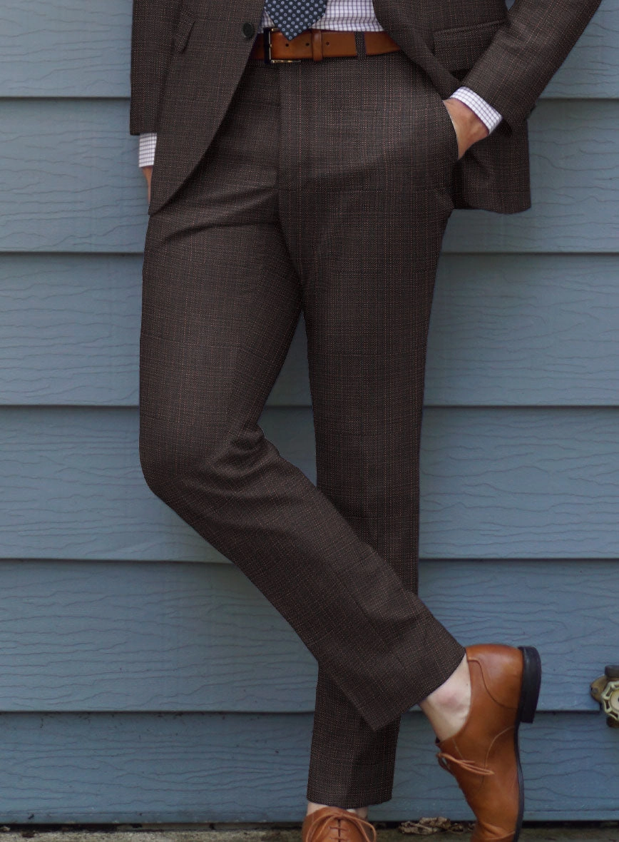 Napolean Bob Weave Rust Wool Suit