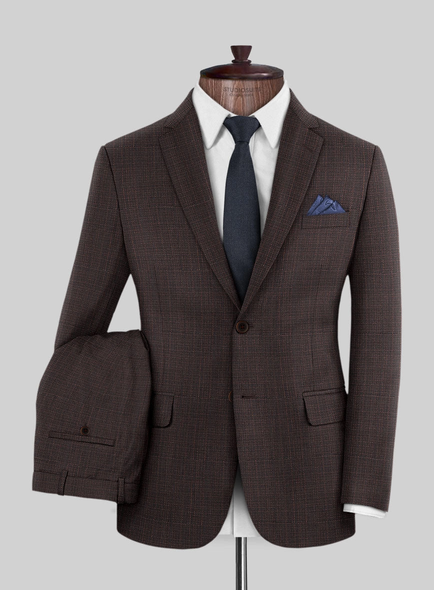Napolean Bob Weave Rust Wool Suit