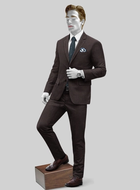 Napolean Bob Weave Rust Wool Suit
