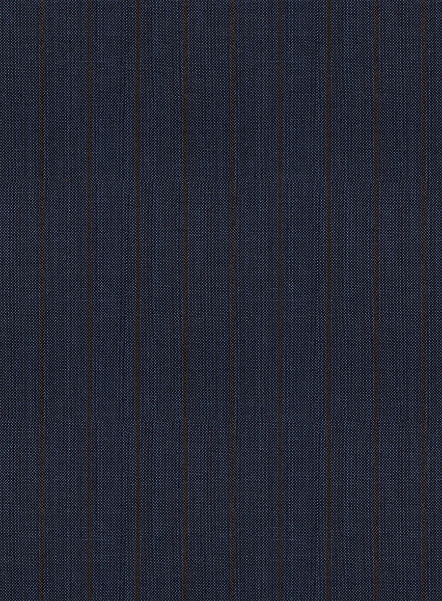 Napolean Calipso Stripe Dark Blue Wool Suit