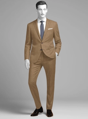 Napolean Gisde Glen Brown Wool Suit