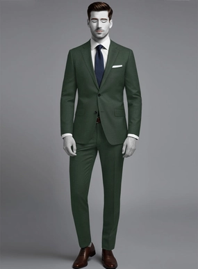 Napolean Green Wool Suit