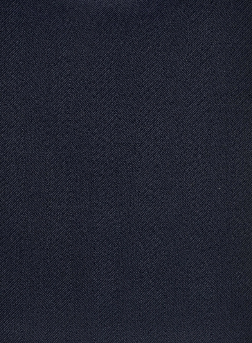 Napolean Imperial Blue Herringbone Wool Suit