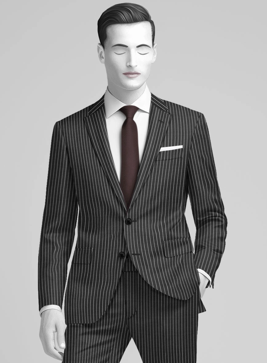 Napolean Isaura Stripe Gray Wool Suit