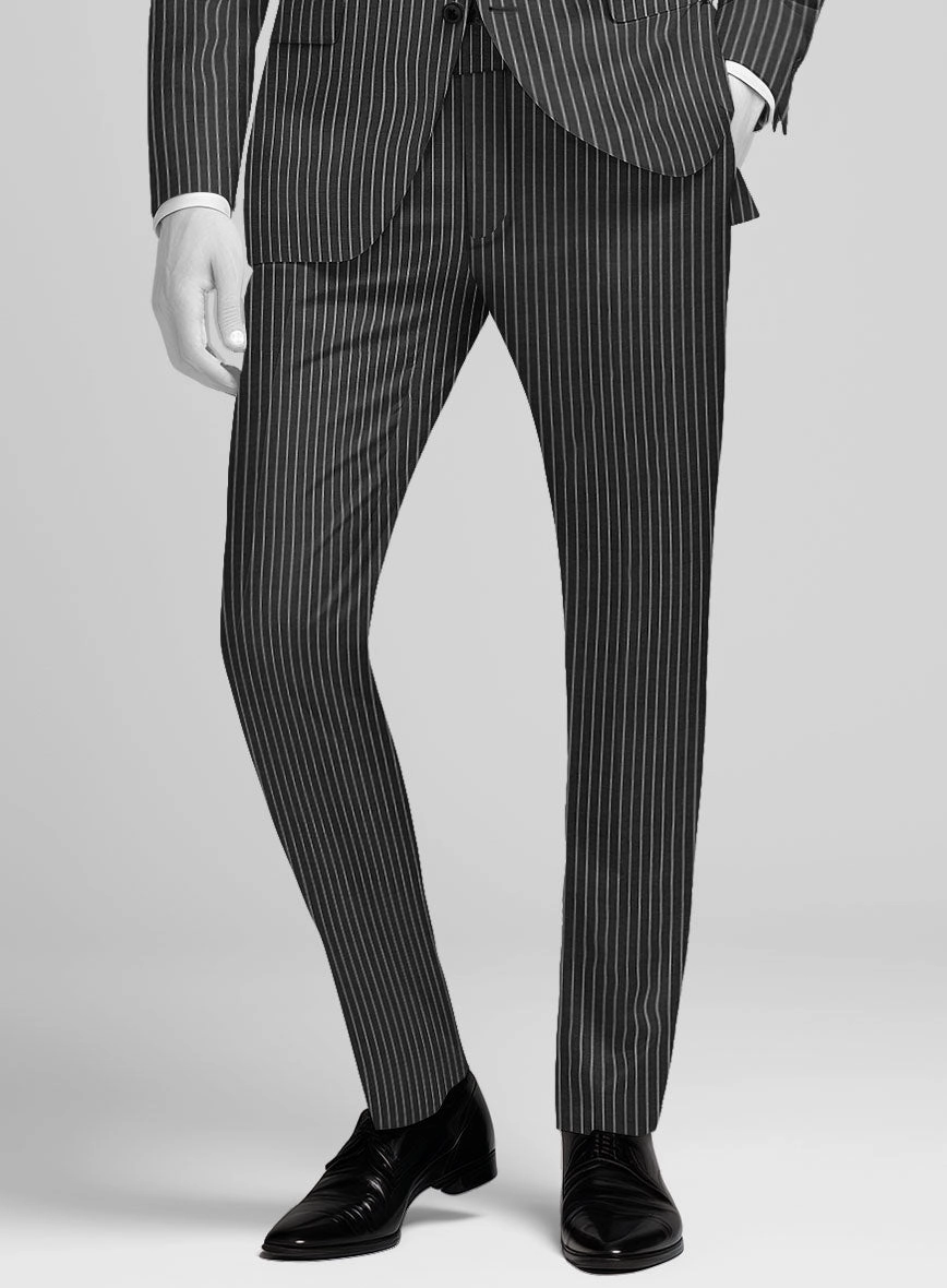 Napolean Isaura Stripe Gray Wool Suit