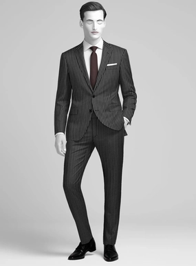 Napolean Isaura Stripe Gray Wool Suit