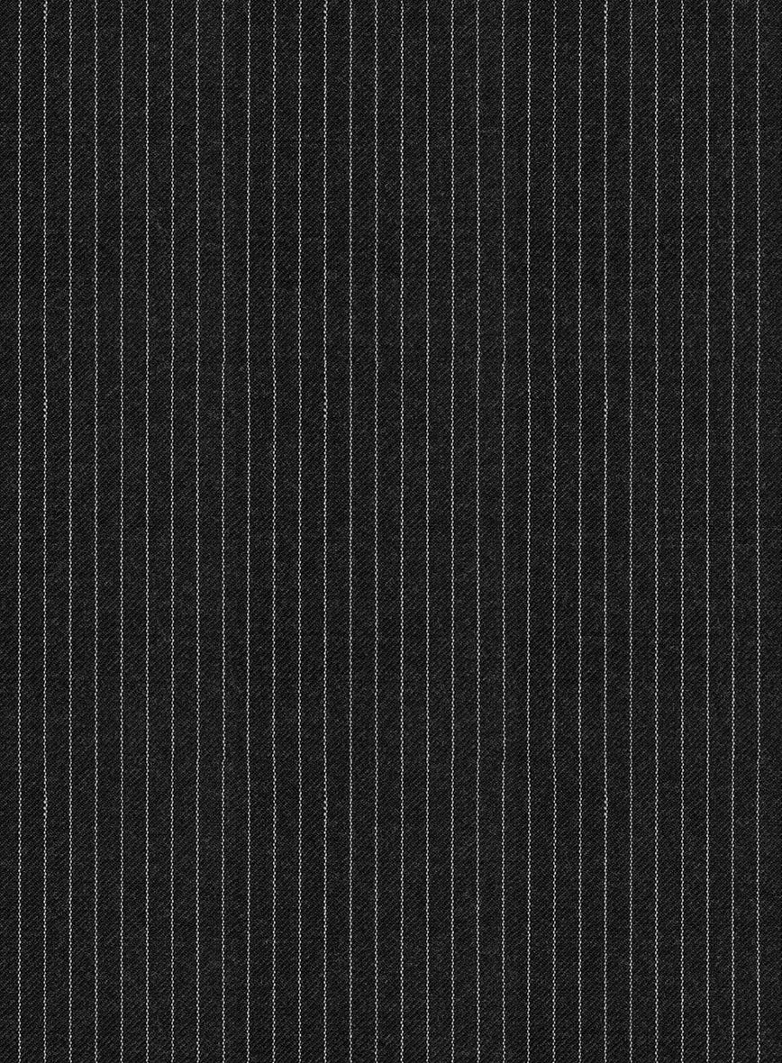 Napolean Slim Stripe Charcoal Wool Suit