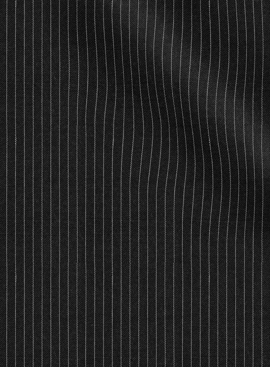 Napolean Slim Stripe Charcoal Wool Suit