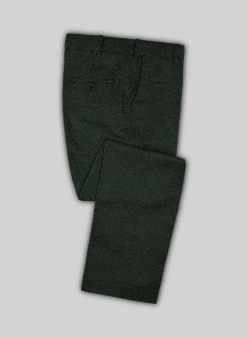 Napolean Stretch Dark Green Wool Suit