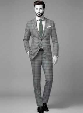 Napolean Tonia Gray Wool Suit
