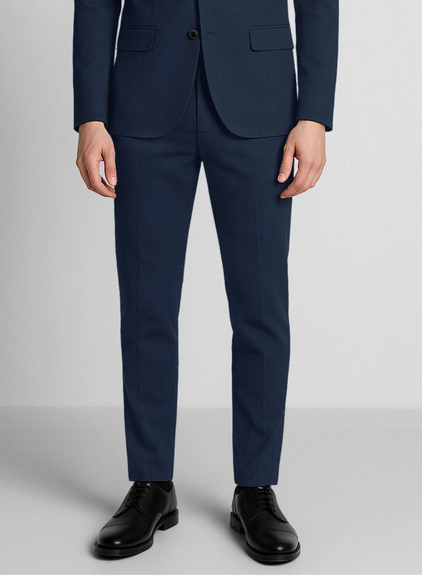 Navy Blue Napoli Stretch Light Weight Cotton Suit