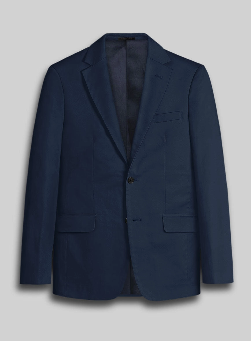 Navy Blue Napoli Stretch Light Weight Cotton Suit