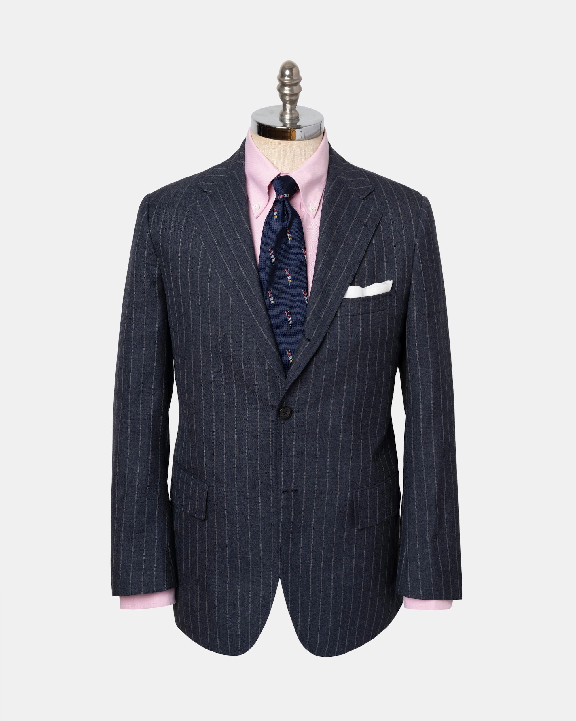 NAVY CHALK STRIPE SUIT - TRIM FIT