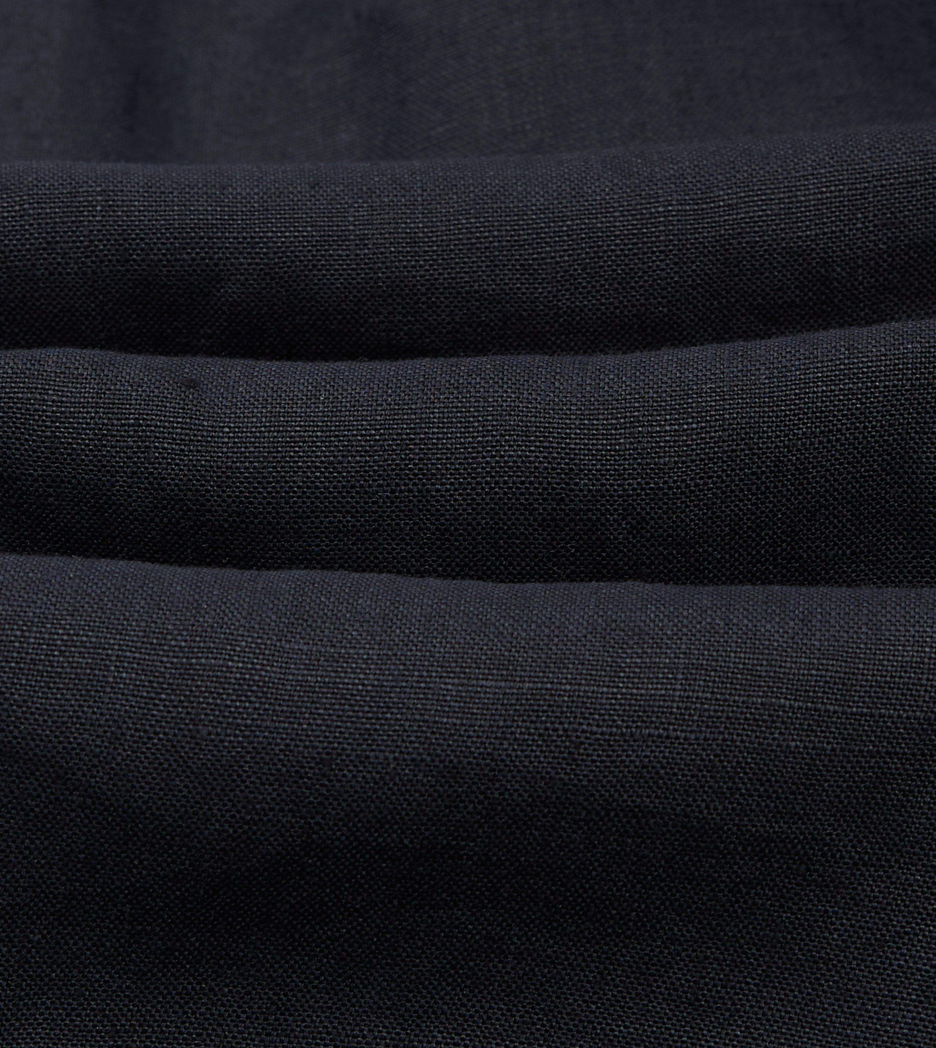 Navy Linen Double-Breasted Tailored Jacket