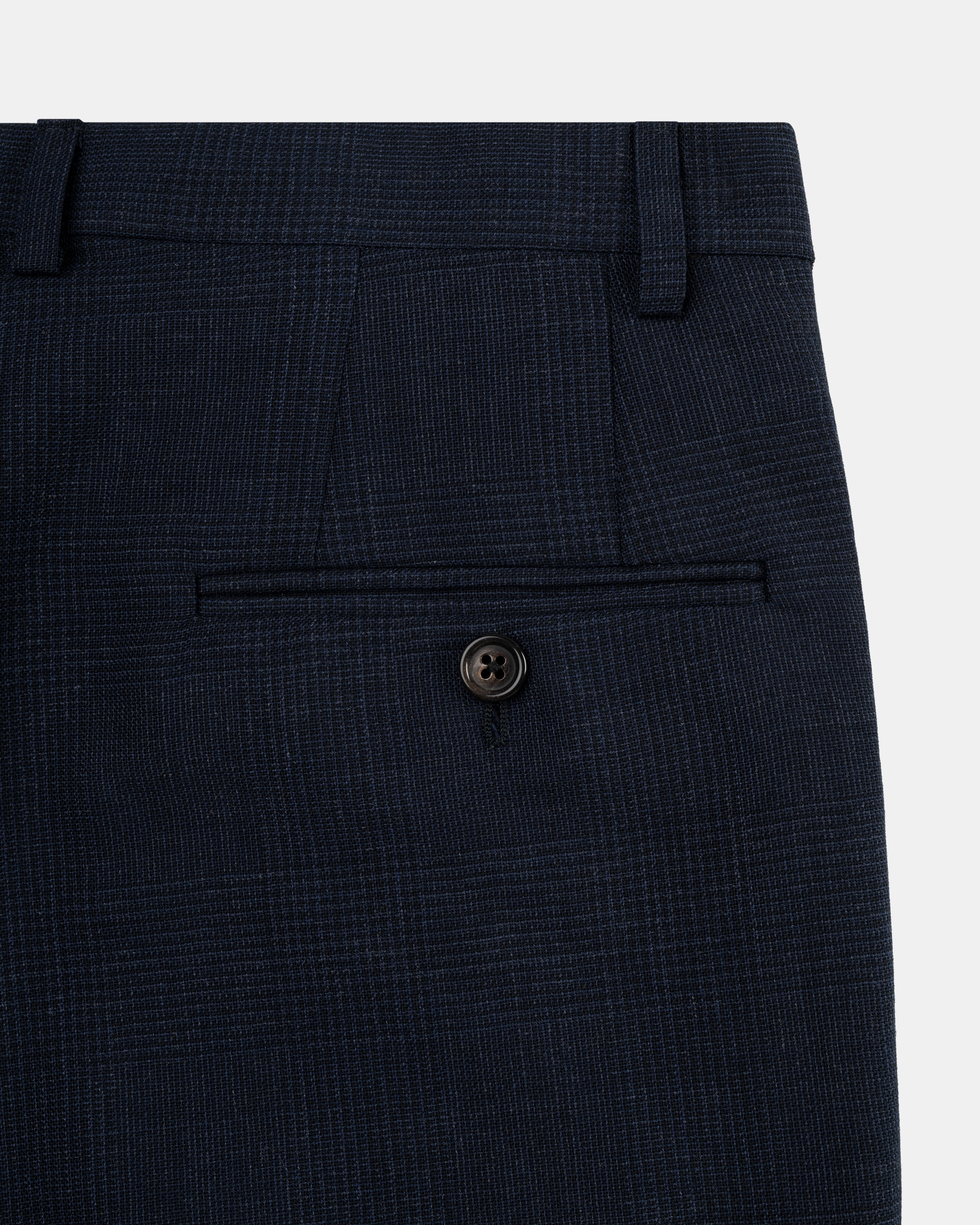 NAVY MUTED PLAID SOFT-MAKE SUIT