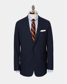 NAVY MUTED PLAID SOFT-MAKE SUIT