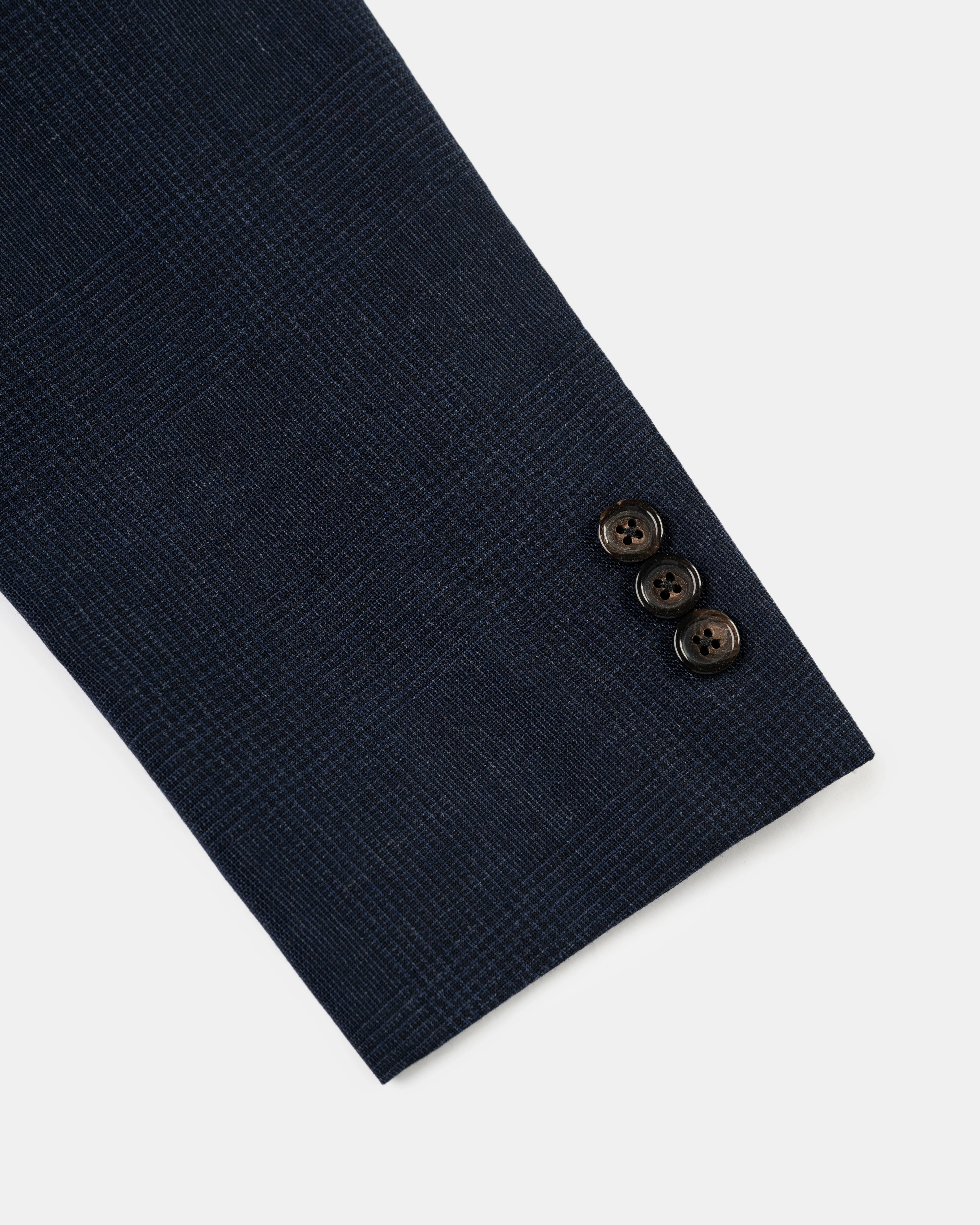 NAVY MUTED PLAID SOFT-MAKE SUIT