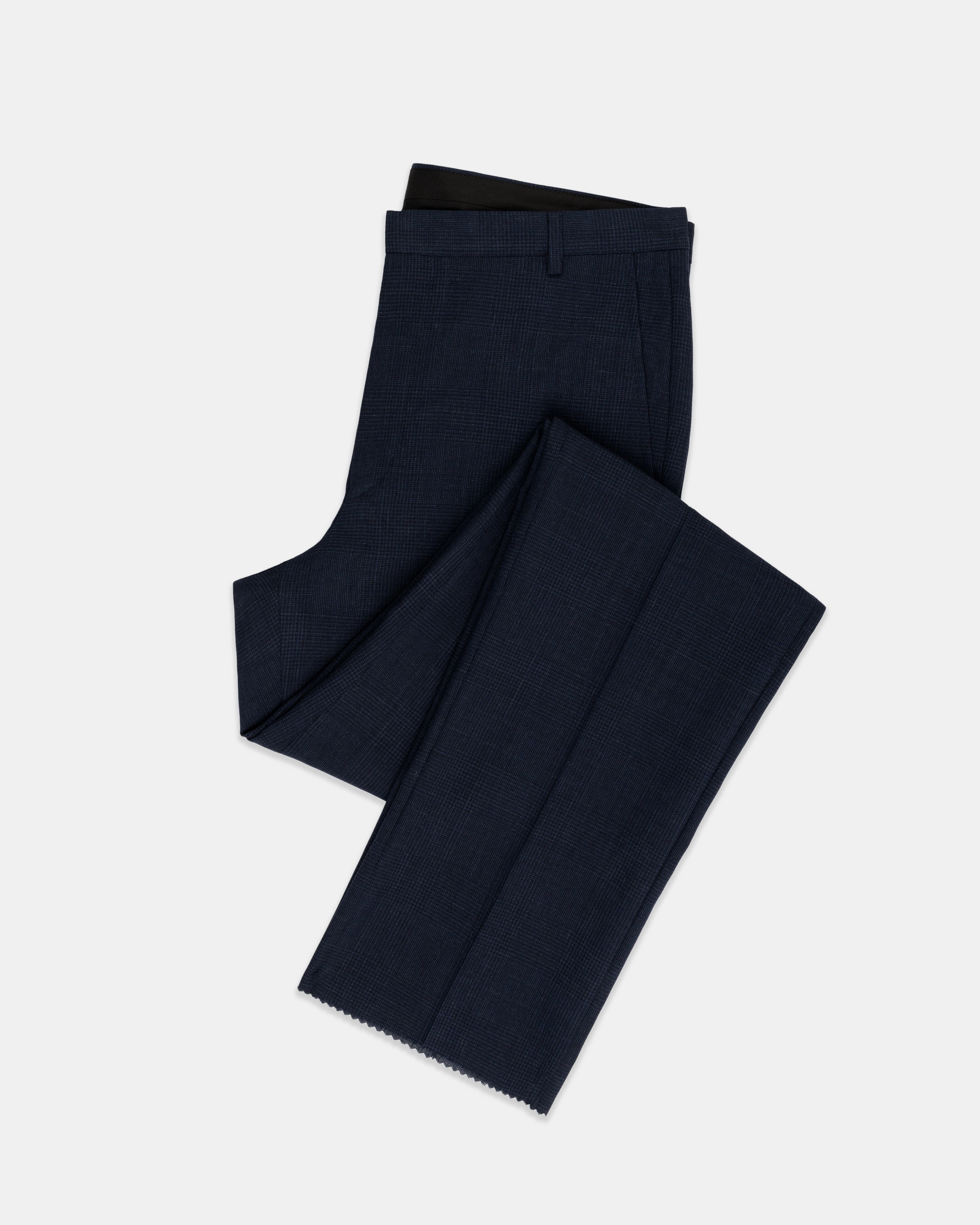 NAVY MUTED PLAID SOFT-MAKE SUIT