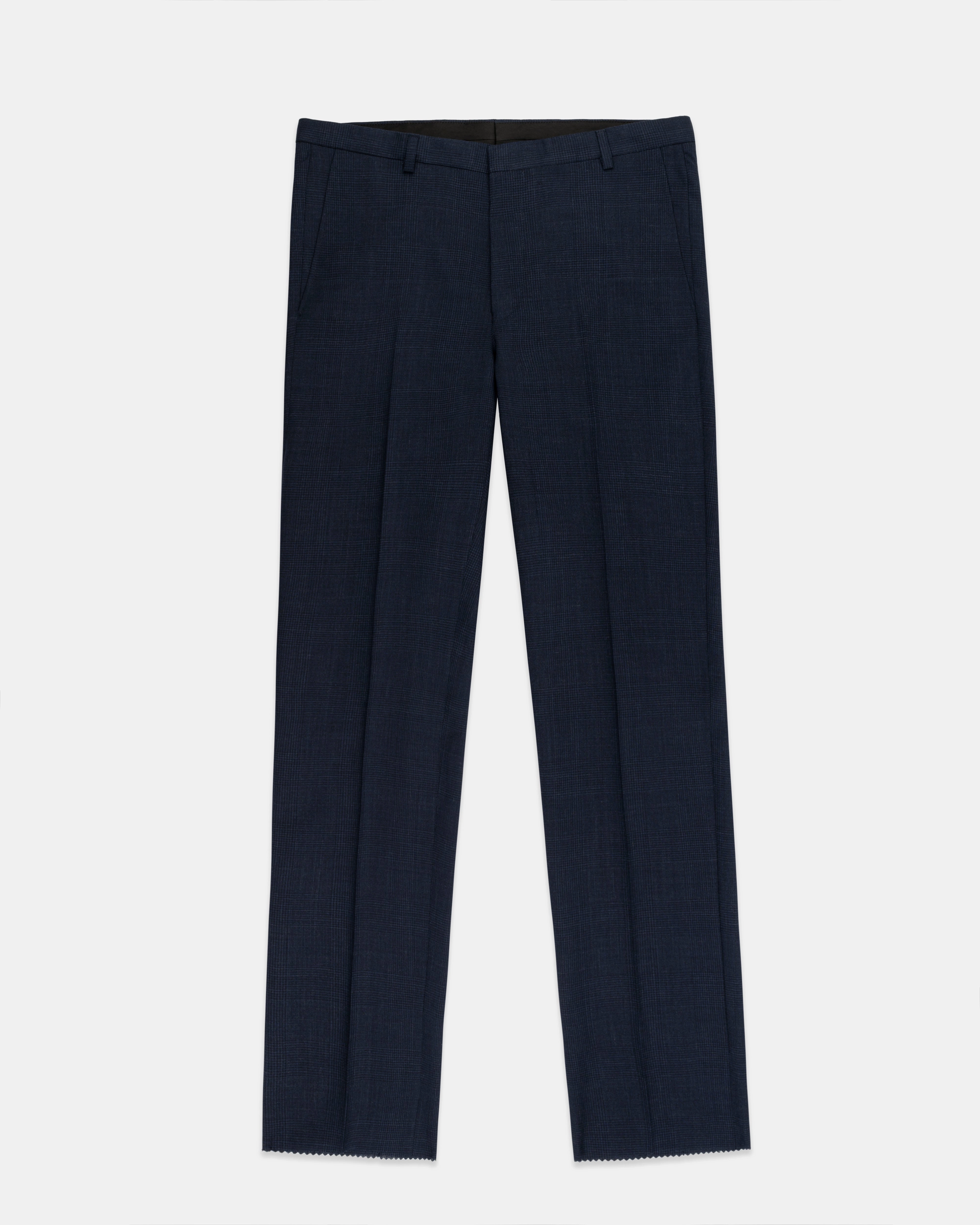 NAVY MUTED PLAID SOFT-MAKE SUIT