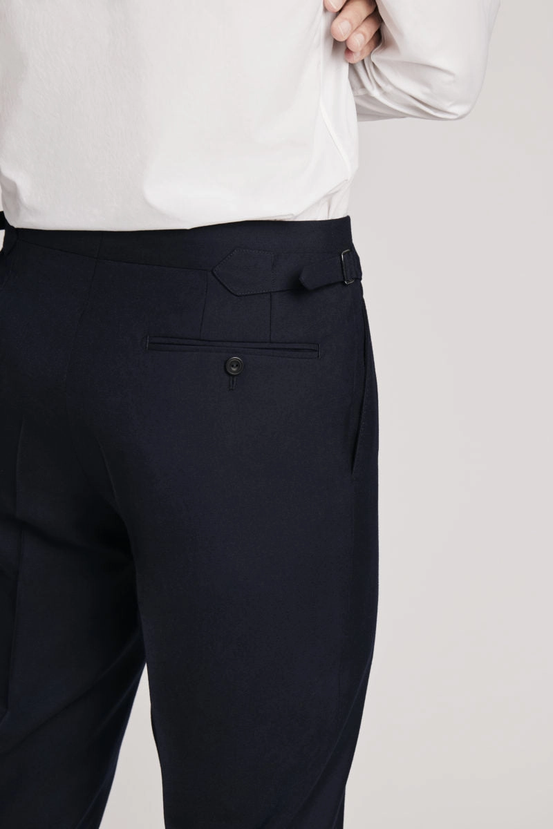 Navy Wool Twill Suit