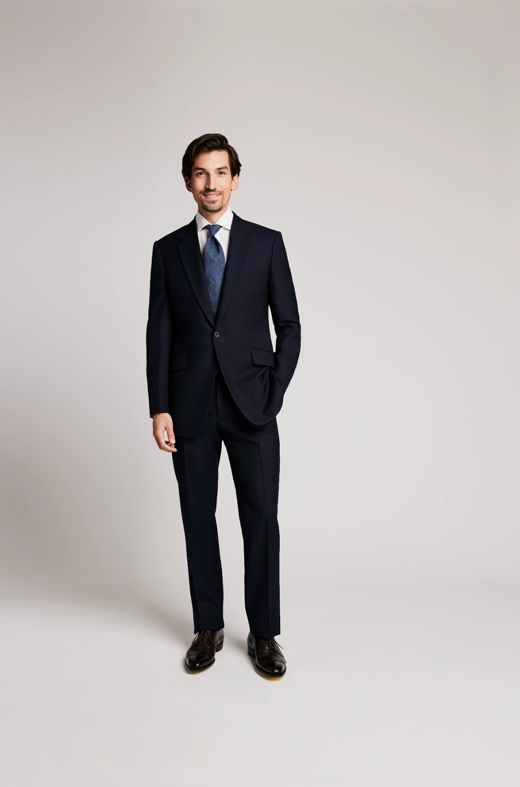 Navy Wool Twill Suit
