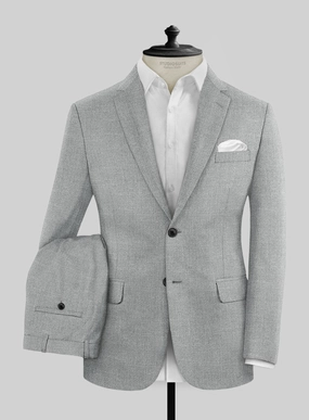 Noble Gray Wool Silk Linen Suit