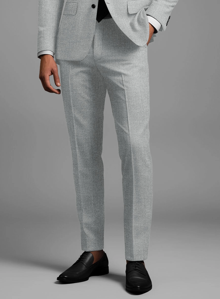 Noble Gray Wool Silk Linen Suit