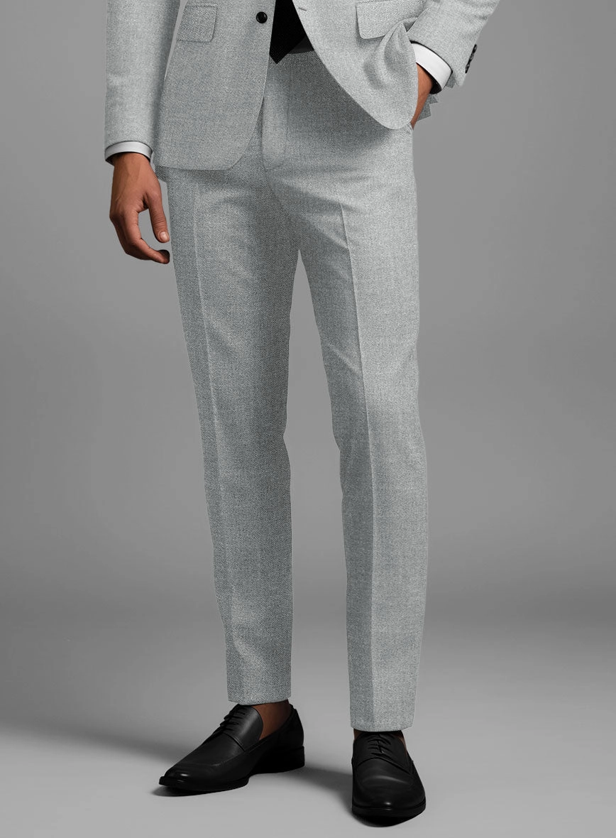 Noble Gray Wool Silk Linen Suit