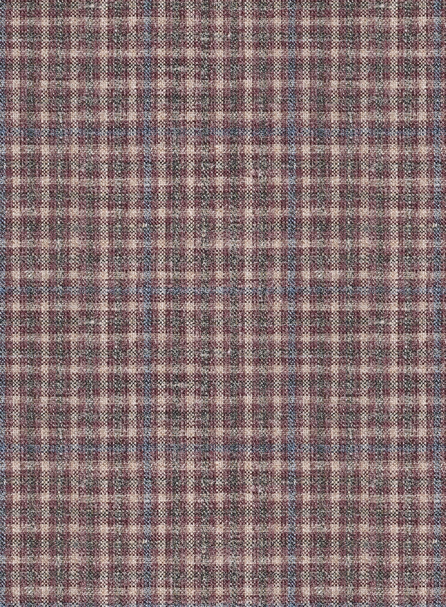 Noble Isidora Check Wool Silk Linen Suit