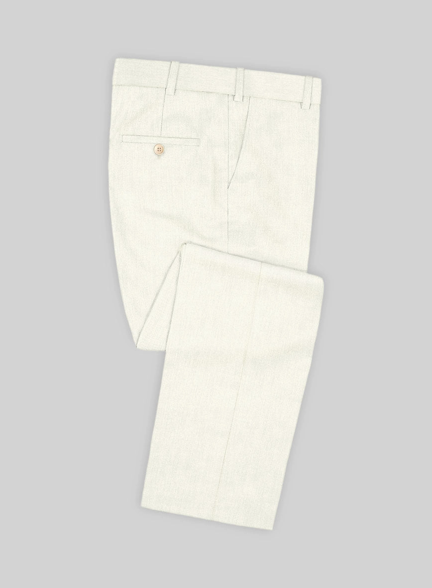 Noble Ivory Wool Silk Linen Suit