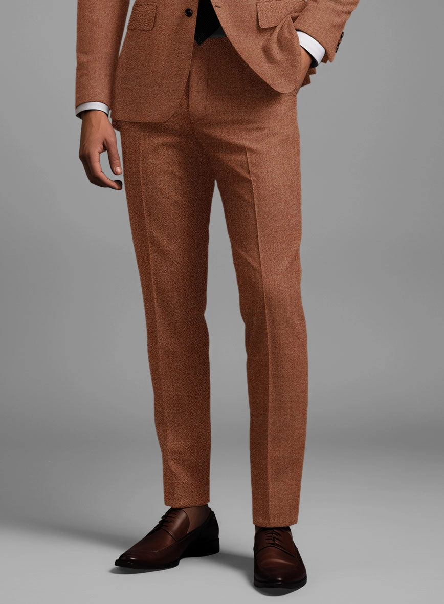 Noble Rust Wool Silk Linen Suit