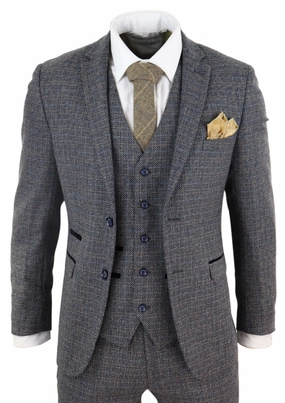 Ralph 3 Piece Suit Tweed Check Vintage
