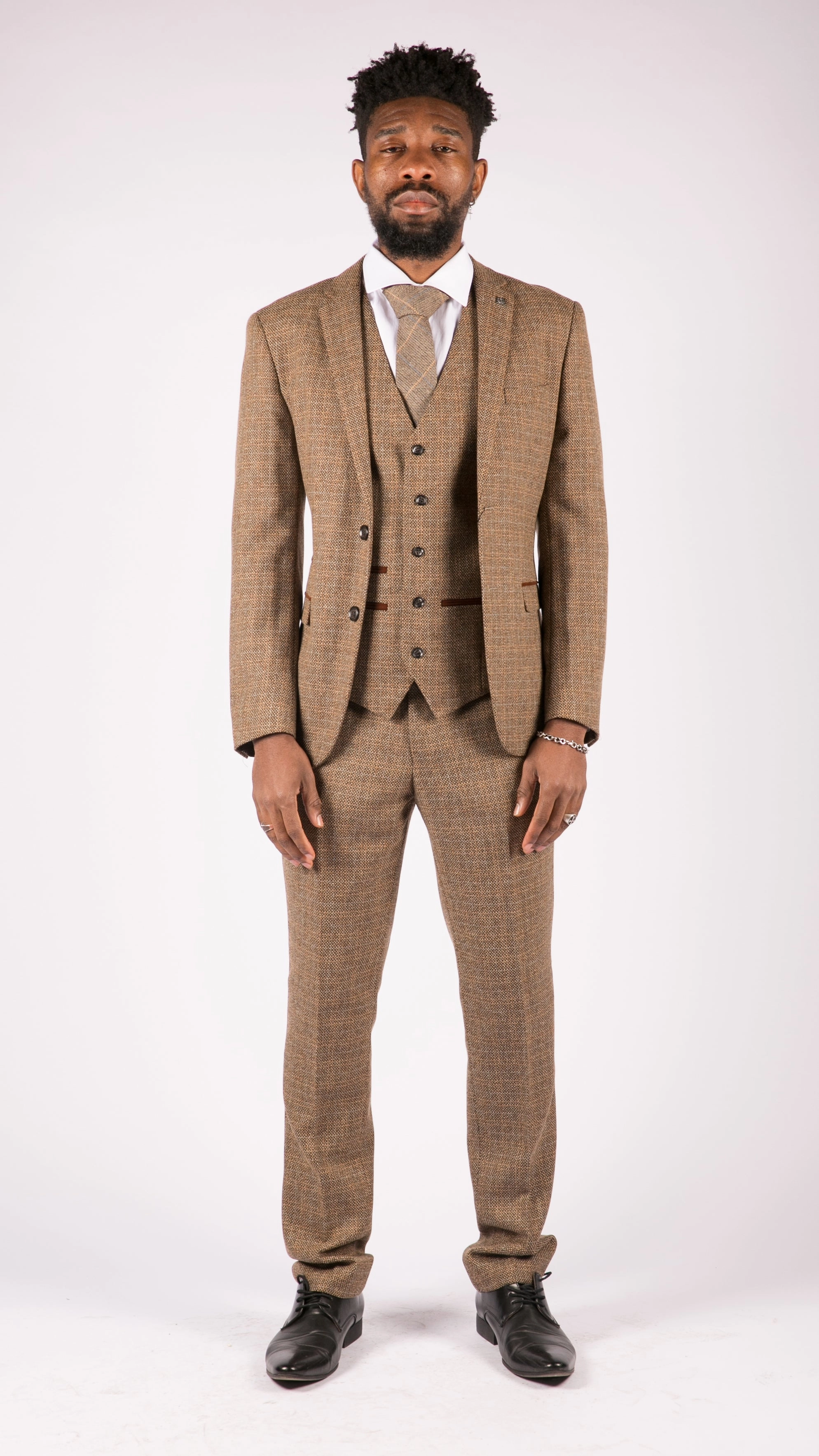 Ralph 3 Piece Suit Tweed Check Vintage