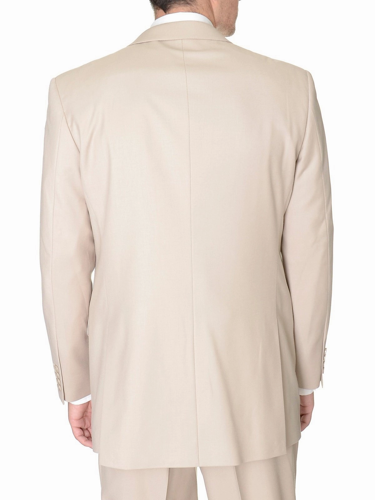 Raphael Mens Tan Light Brown Slim Fit Two Button Suit