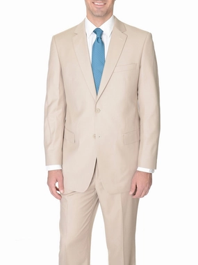 Raphael Mens Tan Regular Fit Suit
