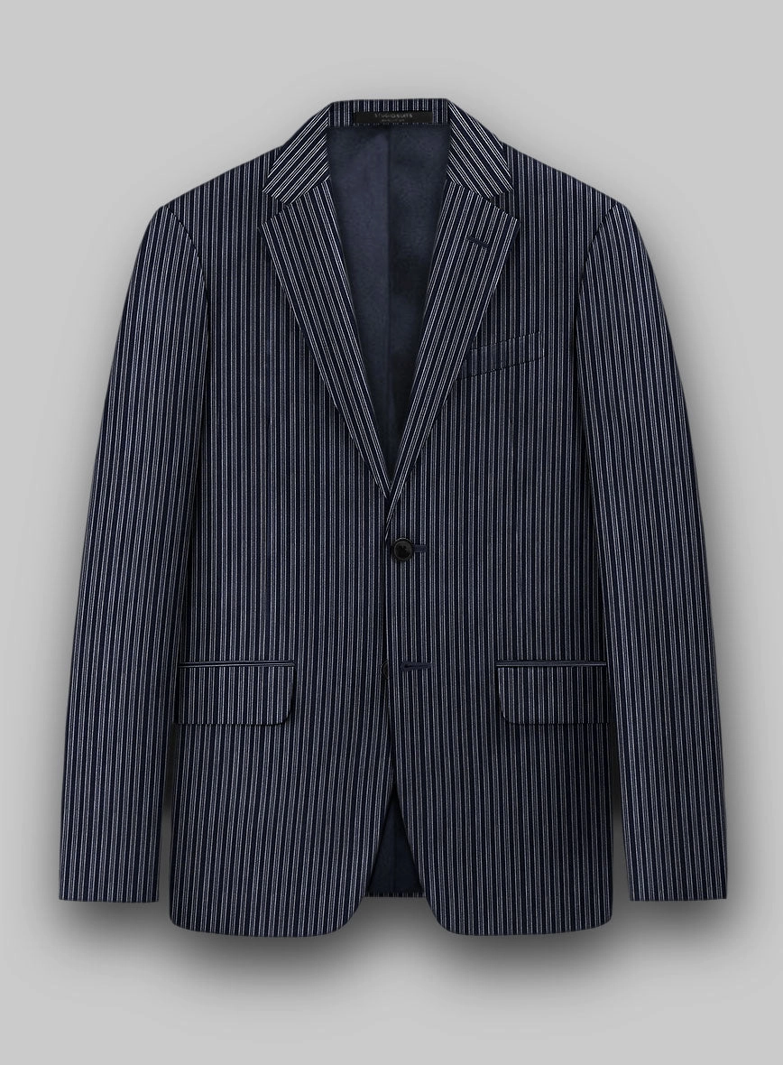 Reda Bravon Dark Blue Stripe Wool Suit