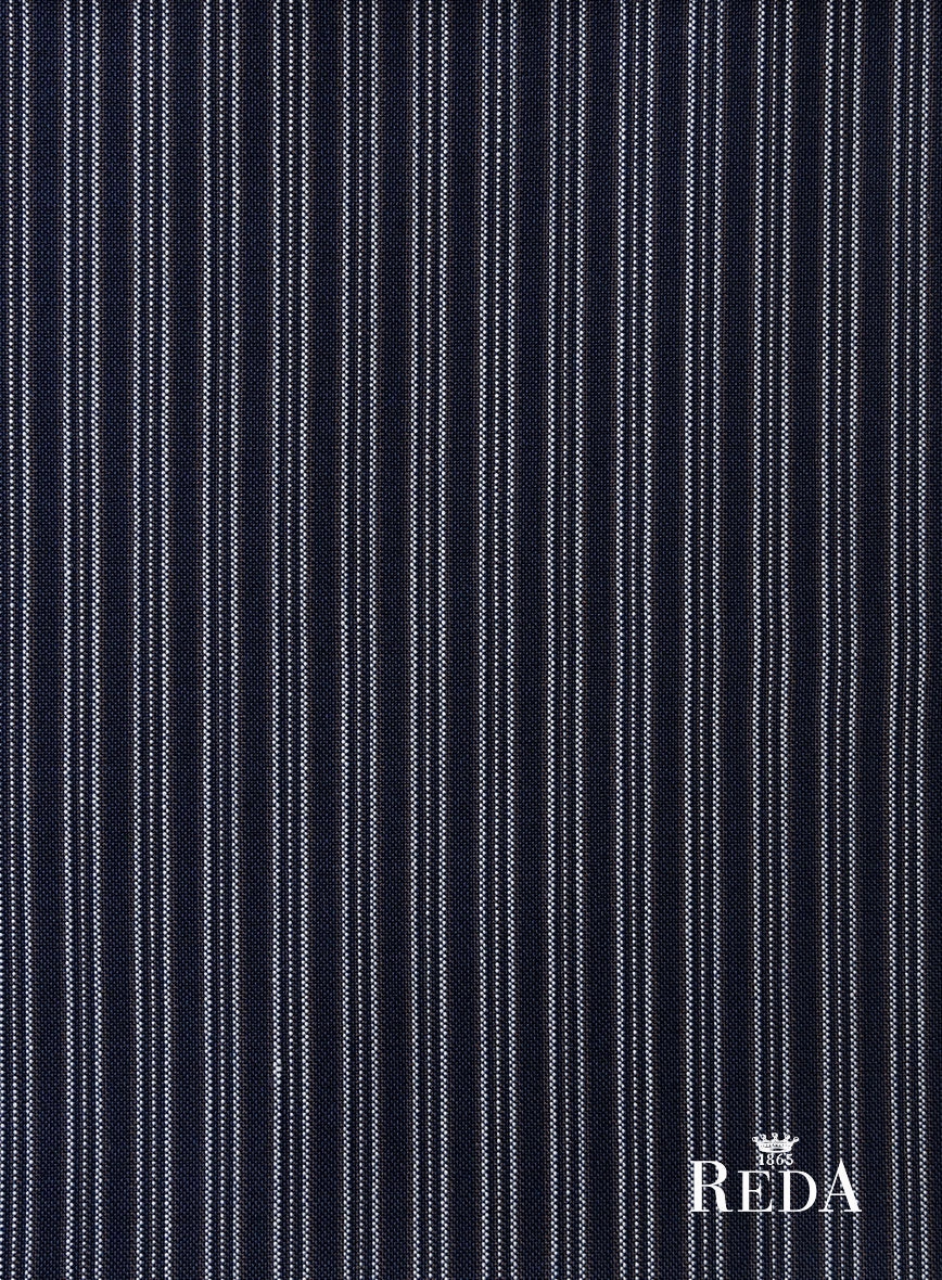 Reda Bravon Dark Blue Stripe Wool Suit