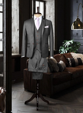 Reda Cashmere Mid Gray Wool Suit II