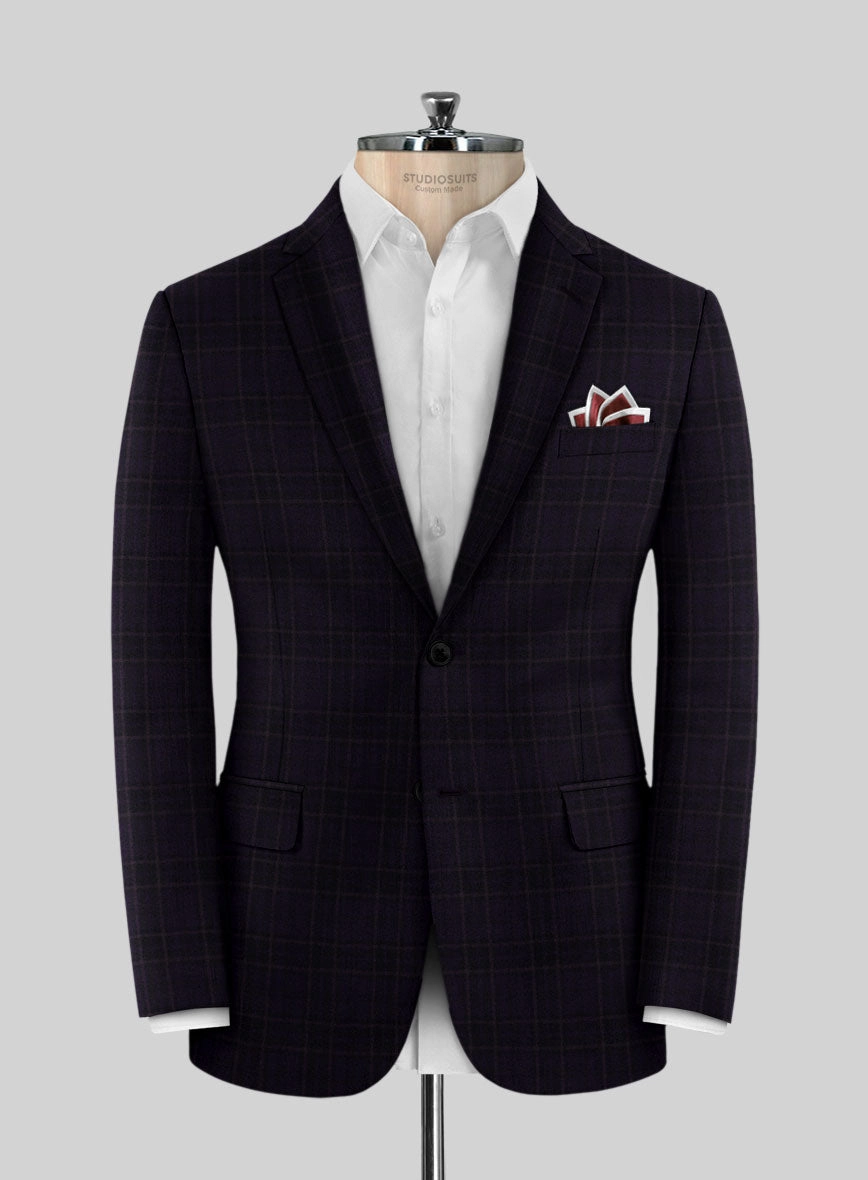 Reda Eralto Purple Checks Wool Suit