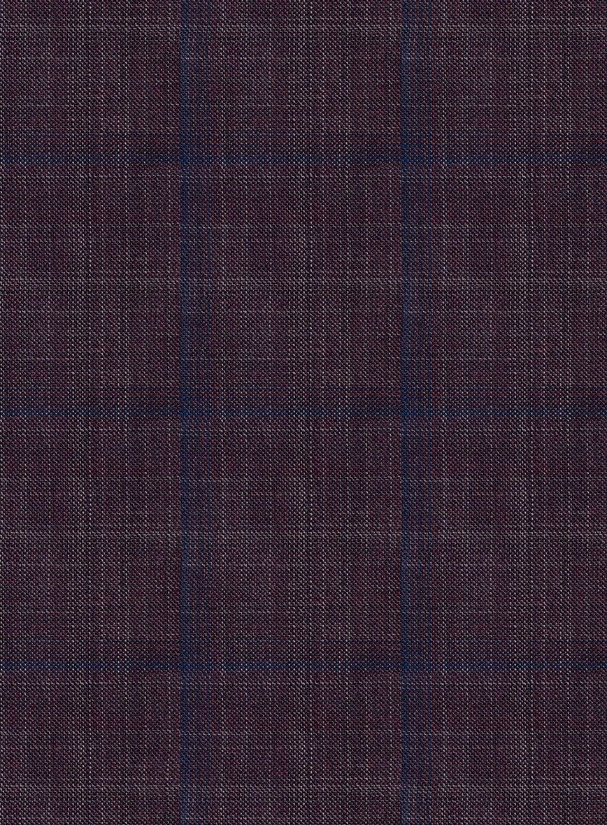Reda Mulled Wine Checks Wool Suit