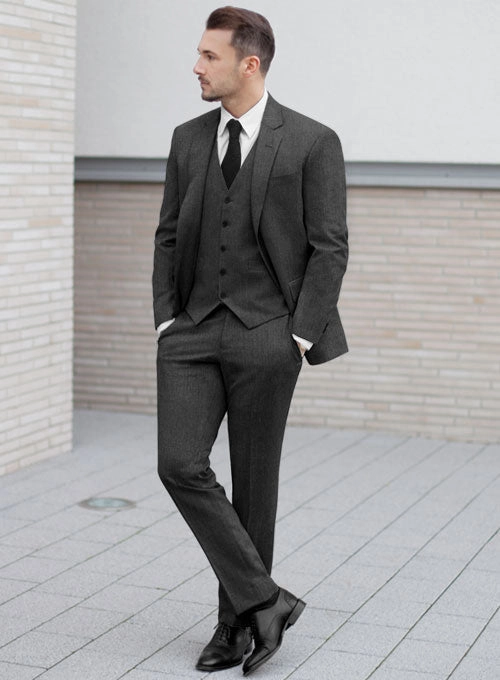 Reda Worsted Dark Gray Pure Wool Suit